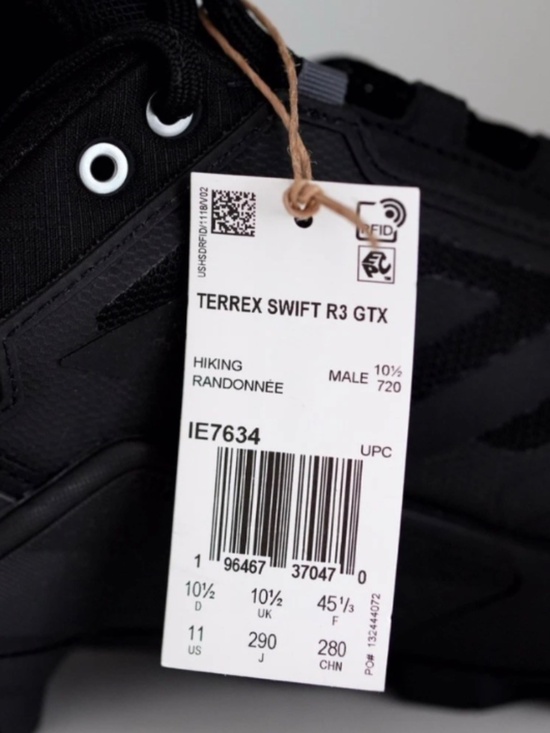 adidas Terrex Swift R3 Gore-Tex GTX Low IE7634 Hiking Mens Shoes Black US 11 main image 4